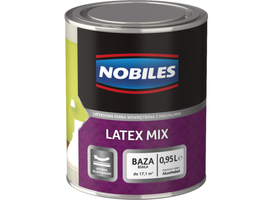Farba lateksowa Nobiles Latex Mix 0,95 l - Baza biała