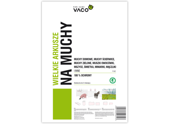Lep na muchy duży ECO (60 x 30 cm) 4 sztuki Vaco