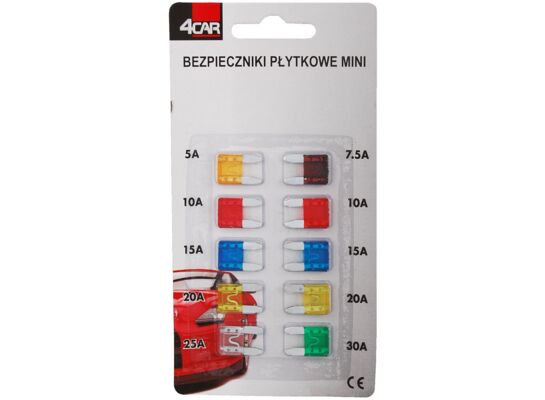 Bezpieczniki samochodowe płytkowe MINI 4Car