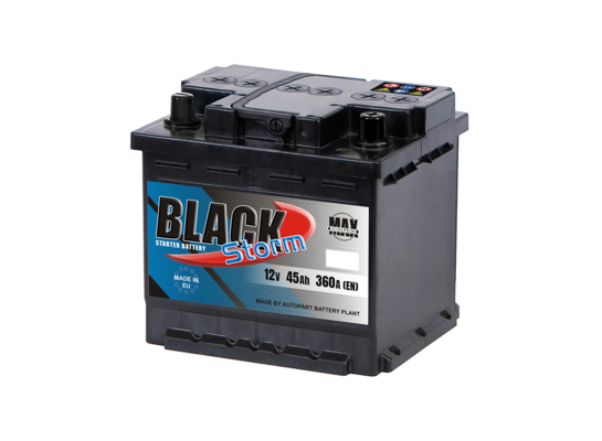 Akumulator rozruchowy, 45 Ah/12 V prawy, Black Storm