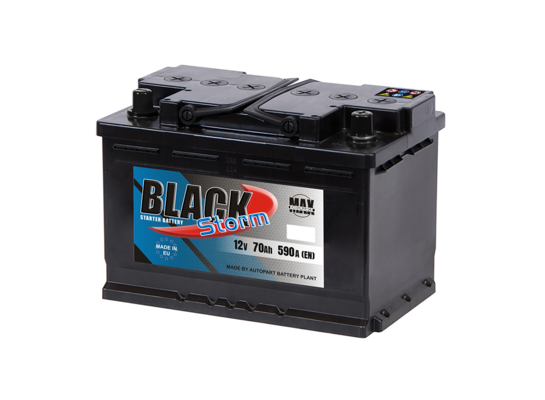 Akumulator rozruchowy, 70 Ah/12 V prawy Black Storm