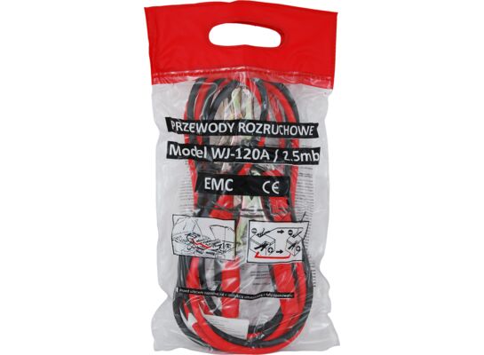 Przewody rozruchowe 120 A 2,5 m LUX HD certyfikat CE