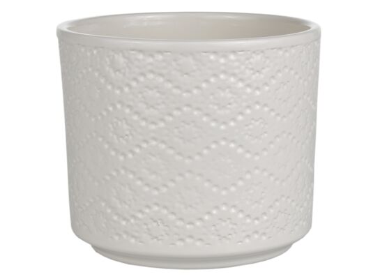 Osłonka ceramiczna Flora kremowa 12,5 cm