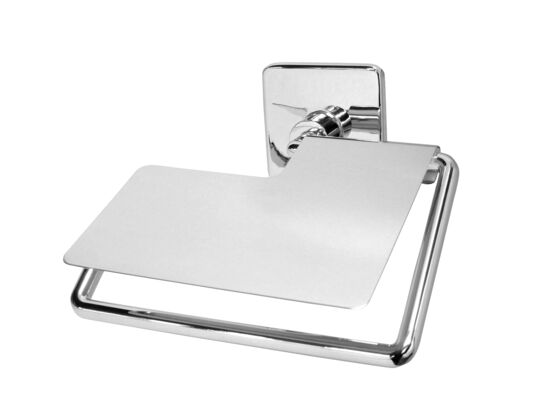 Wieszak na papier toaletowy z klapką Nefryt chrom BA-DE