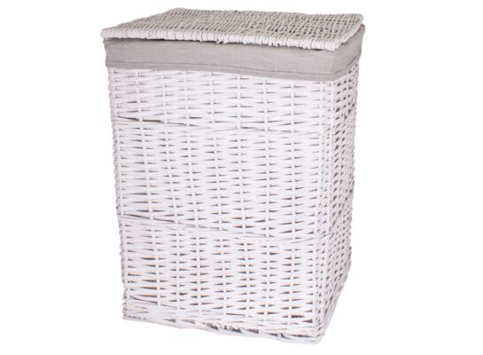 Kosz na pranie biały 35 x 45 x 60 cm
