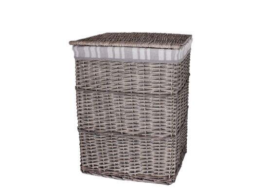 Kosz na pranie szary 31 x 41 x 50 cm
