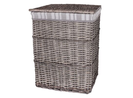 Kosz na pranie szary 35 x 45 x 60 cm