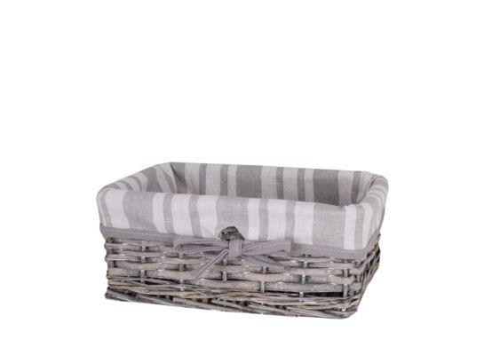 Koszyk wiklinowy szary 20 x 30 x 12 cm