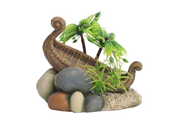 Ozdoba akwariowa łódź Happet