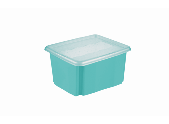 Skrzynka obrotowa z pokrywą 15 l wodny niebieski emil&emilia 38 x 28,5 x 20,5 cm keeeper