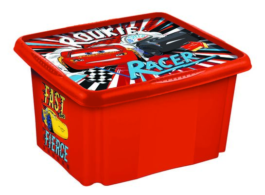 Pojemnik obrotowy z pokrywą paulina "cars" 24 l