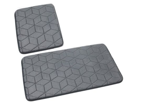 Dywanik łazienkowy SUMBA kpl 2 szt., LZ(31) szary ciemny 45x75+45x35