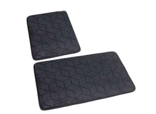 Dywanik łazienkowy SUMBA kpl 2 szt., LZ(31) czarny 45x75+45x35 Euromat