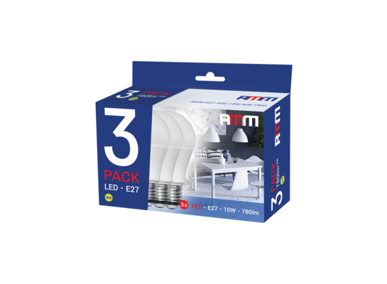 Trójpak żarówek LED E27 10 W