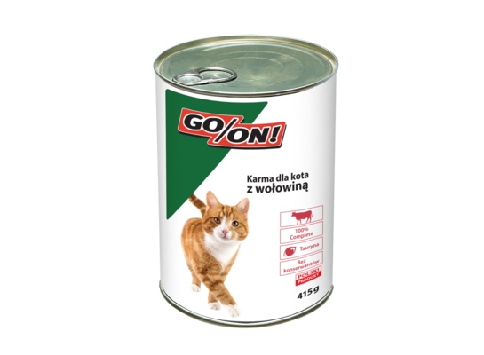 Karma mokra dla kotów 415 g z wołowiną GO/ON!