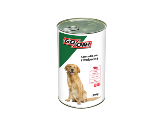 Karma mokra dla psów 1250 g z wołowiną GO/ON!
