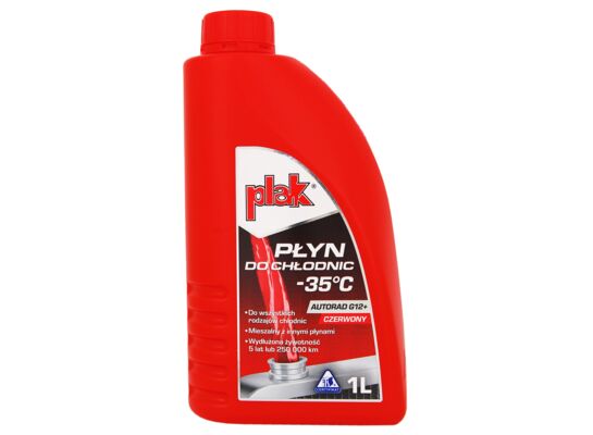 Płyn do chłodnic -35°C AUTORAD G12+ 1 l Plak