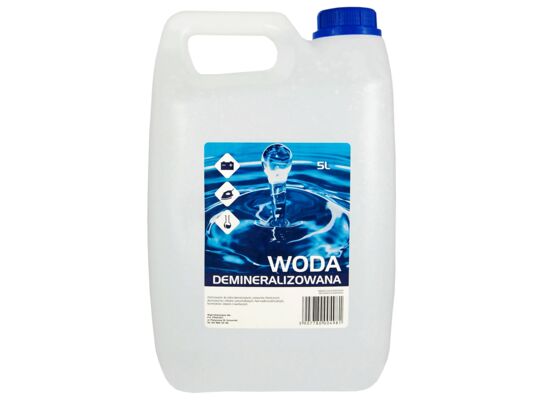 Woda do akumulatorów i chłodni demineralizowana 5 l