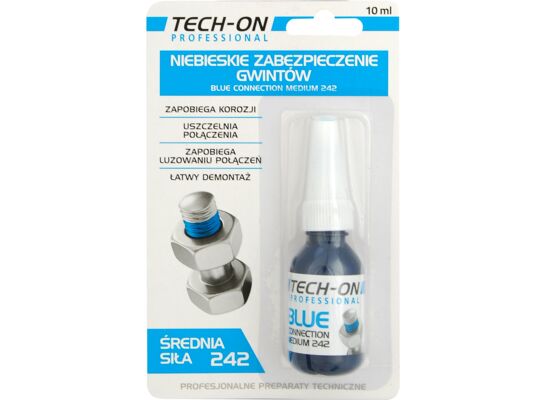 Niebieskie zabezpieczenie gwintów ŚREDNIA SIŁA 242 10 ml TECH-ON