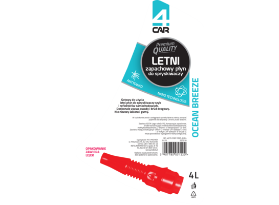 Płyn letni do spryskiwaczy Ocean Breeze 4 l 4Car Premium Quality
