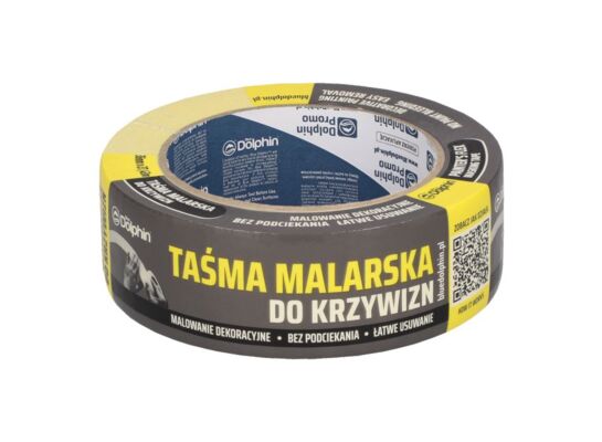 Taśma malarska do krzywizn 36 mm x 30 yd Blue Dolphin