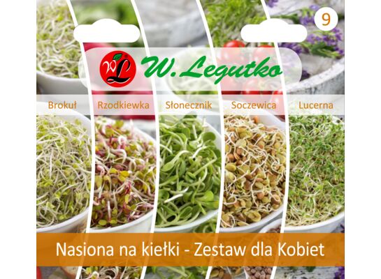 Kolekcja nasiona na kiełki zestaw dla kobiet