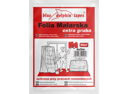 Folia EXTRA GRUBA 4 x 5 m Blue Dolphin