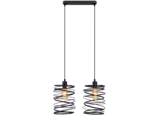 Lampa wisząca 2-płomienna E27 czarna 6801/2