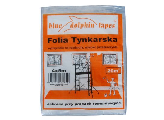 Folia tynkarska 4 x 5 m Blue Dolphin