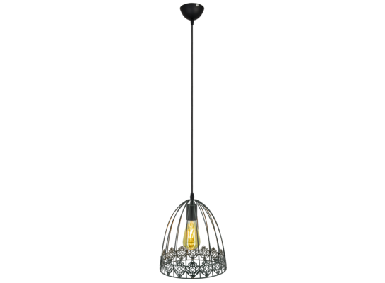 Lampa wisząca 1-płomienna E27 czarna 6802/1