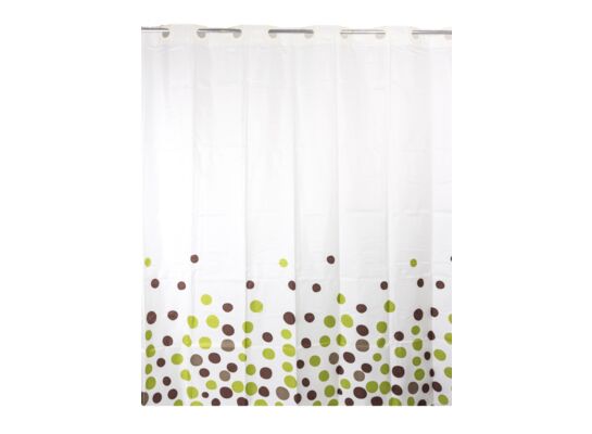 Zasłonka prysznicowa 180 x 180 cm poliester różnokolorowe grochy AWD Interior