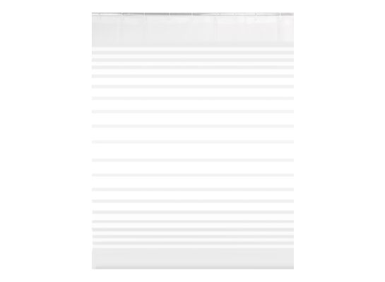 Zasłonka prysznicowa 180 x 180 cm PEVA biała w transparentne pasy AWD Interior