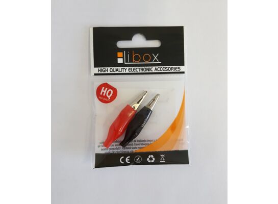 Krokodylek mały czarny i czerwony 2 sztuki