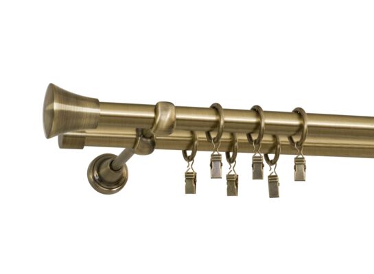 Karnisz podwójny 19/19 mm Tazza 240 cm stare złoto Bojanek