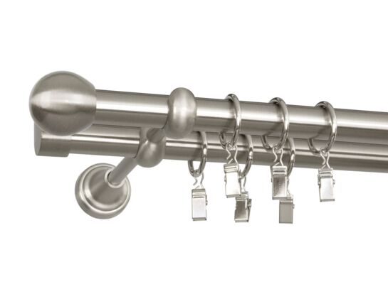 Karnisz podwójny 19/19 mm Ballo 240 cm srebrny Bojanek