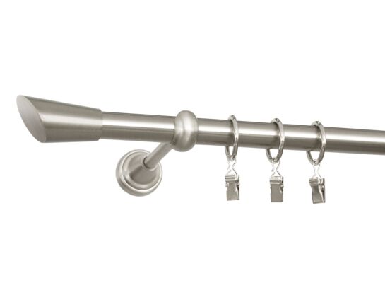 Karnisz pojedynczy 19 mm Skorpio 160 cm srebrny Bojanek