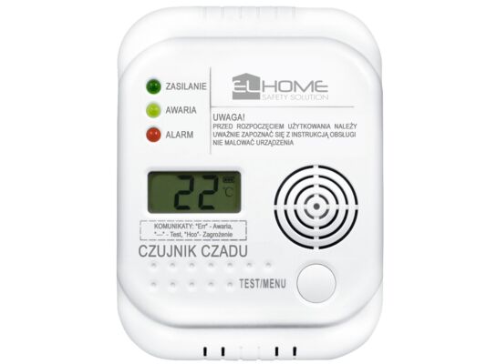 Czujnik czadu ''El Home'' CD-75A4 - wyświetlacz LCD, termometr, bateryjny