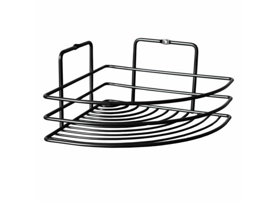 Półka łazienkowa 1 półki narożna czarna