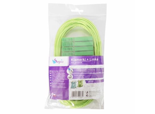 Klamerki i linka na pranie