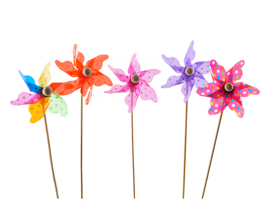 Wiatrak plastikowy 26 cm mix