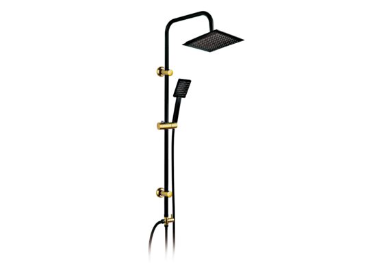 Zestaw prysznicowy DENIS 63 BL/G czarno-złoty