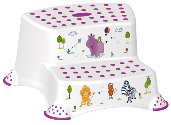 Podest dziecięcy dwustopniowy z funkcją antypoślizgową 'hippo' igor biały keeeper