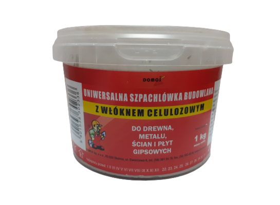 Uniwersalna szpachlówka budowlana z włóknem celulozowym 1 kg