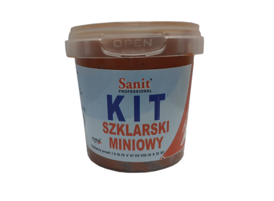 Kit szklarski miniowy 0,25 kg czerwony Sanit
