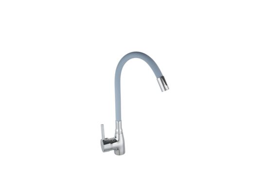 Bateria jednouchwytowa zlewozmywakowa sztorcowa LAVO jasnoszara