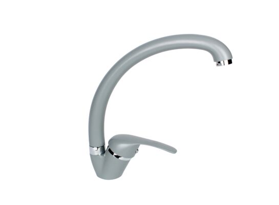 Bateria jednouchwytowa zlewozmywakowa sztorcowa szara