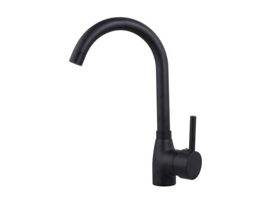 Bateria jednouchwytowa zlewozmywakowa sztorcowa LUNA czarna