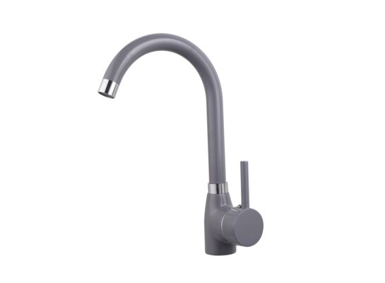 Bateria jednouchwytowa zlewozmywakowa sztorcowa LUNA szara