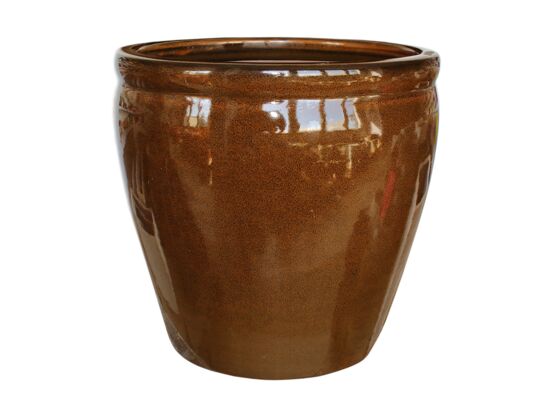 Donica szkliwo 31 x 33 mrozoodporna brąz CERMAX