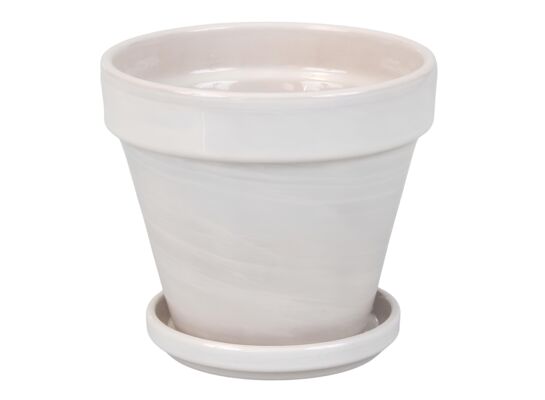 Donica ceramiczna 18 x 20,5 cm kremowa Cermax